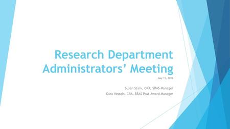 Research Department Administrators’ Meeting