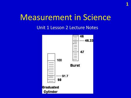 Measurement in Science