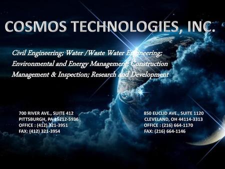 COSMOS TECHNOLOGIES, INC.