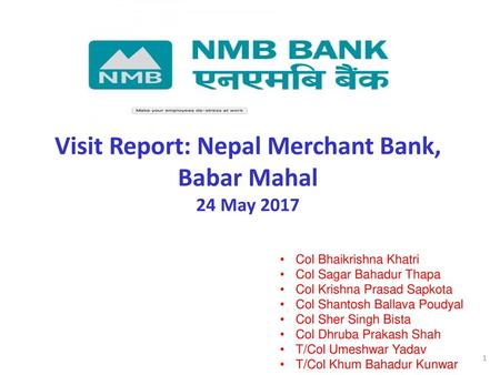 Visit Report: Nepal Merchant Bank,