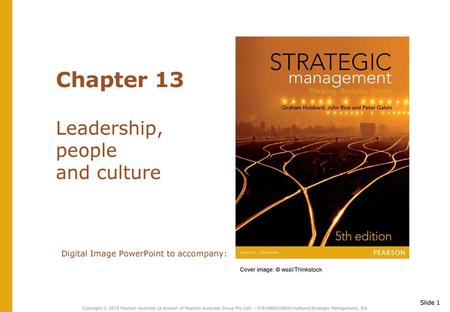 Chapter 13 Leadership, people and culture