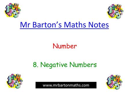 Mr Barton’s Maths Notes