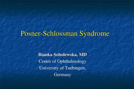 Posner-Schlossman Syndrome