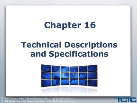 Chapter 16 Technical Descriptions and Specifications