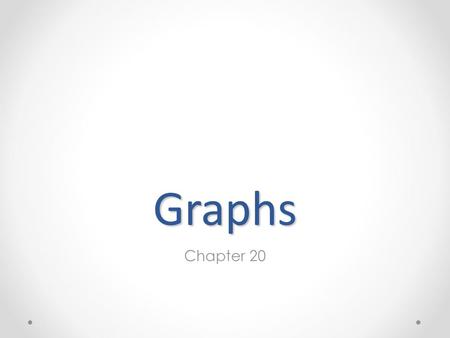 Graphs Chapter 20.