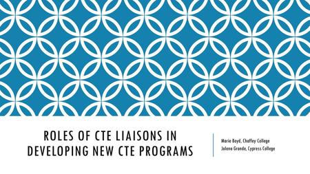 Roles of CTE Liaisons in Developing New CTE Programs