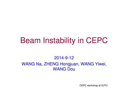 Beam Instability in CEPC