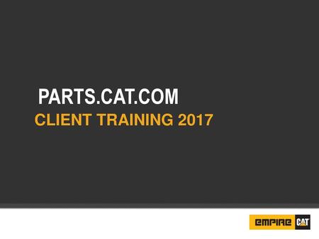 Parts.cat.com Client training 2017.