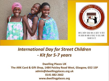 International Day for Street Children - Kit for 5-7 years