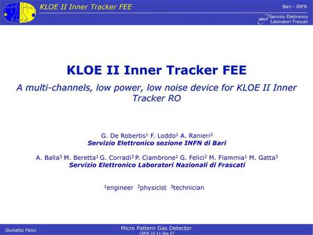 KLOE II Inner Tracker FEE