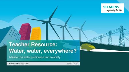 Teacher Resource: Water, water, everywhere