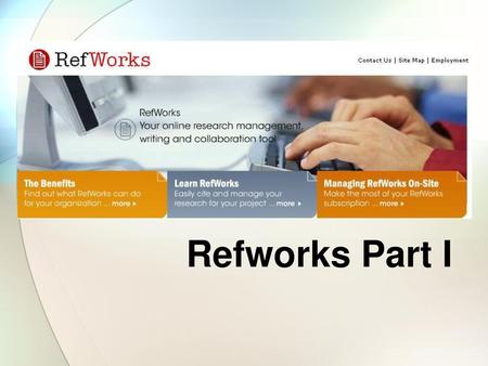 Refworks Part I.