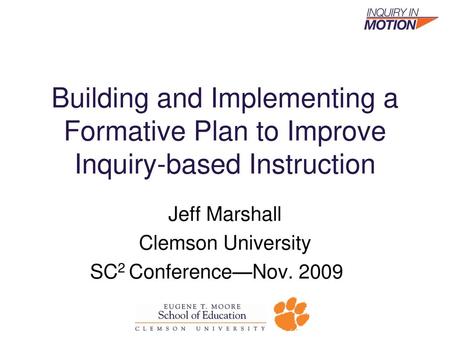 Jeff Marshall Clemson University SC2 Conference—Nov