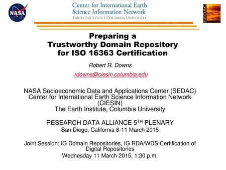 Preparing a Trustworthy Domain Repository for ISO Certification