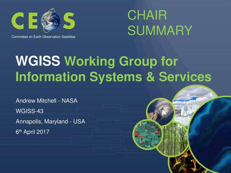 WGISS Working Group for Information Systems & Services