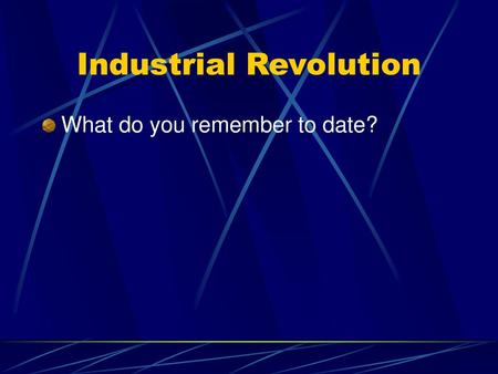 Industrial Revolution