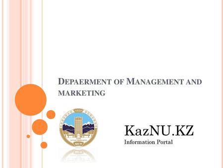 Depaerment of Management and marketing