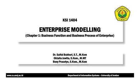 ENTERPRISE MODELLING KSI 1404