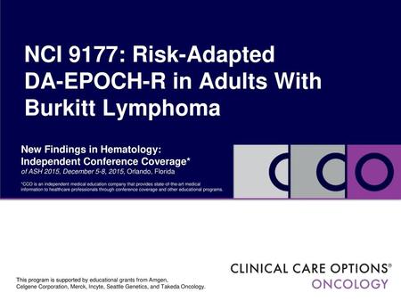 NCI 9177: Risk-Adapted DA-EPOCH-R in Adults With Burkitt Lymphoma