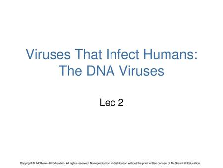 Viruses That Infect Humans: The DNA Viruses