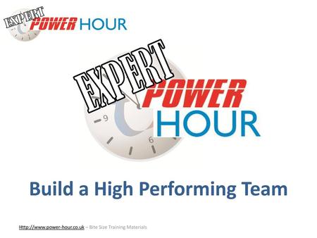 Build a High Performing Team