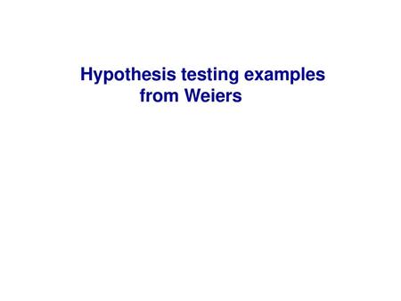 Hypothesis testing examples