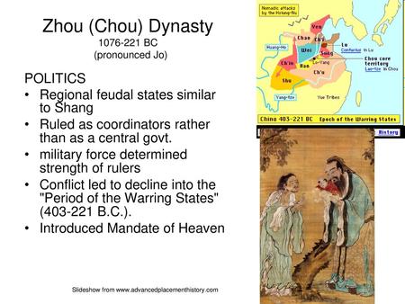 Zhou (Chou) Dynasty BC (pronounced Jo)