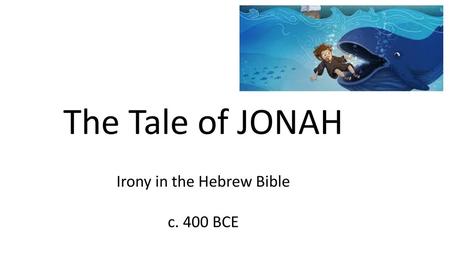 Irony in the Hebrew Bible