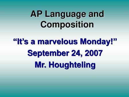 AP Language and Composition