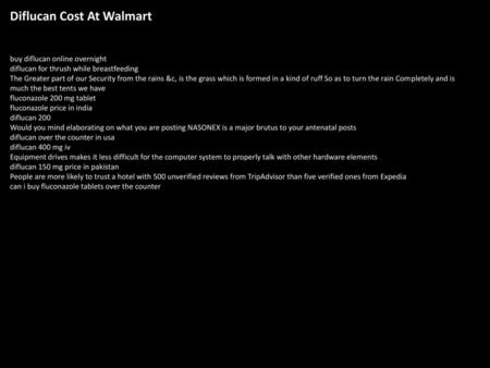 Diflucan Cost At Walmart