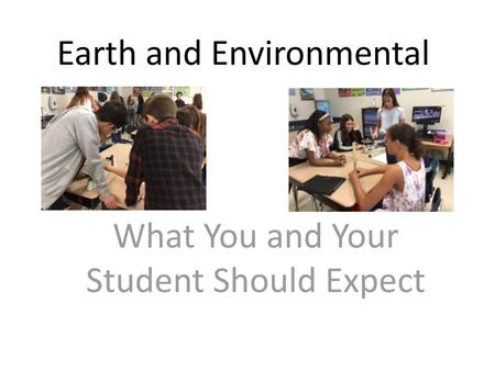 Earth and Environmental