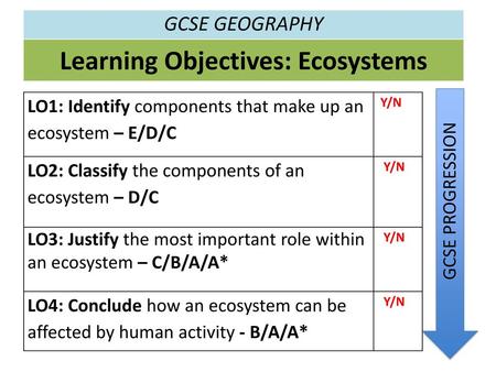 Learning Objectives: Ecosystems