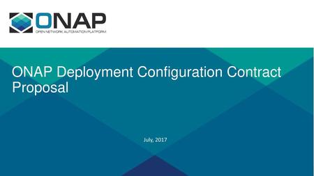 ONAP Deployment Configuration Contract Proposal