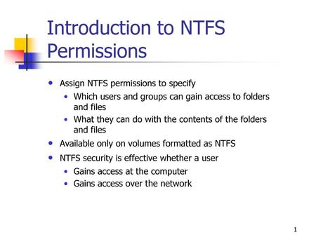 Introduction to NTFS Permissions