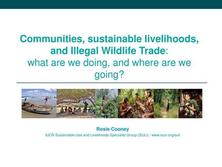 Communities, sustainable livelihoods, and Illegal Wildlife Trade: