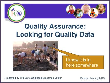 Quality Assurance: Looking for Quality Data