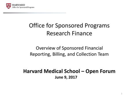 Harvard Medical School – Open Forum