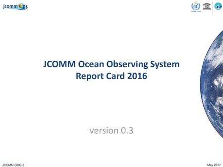 JCOMM Ocean Observing System Report Card 2016