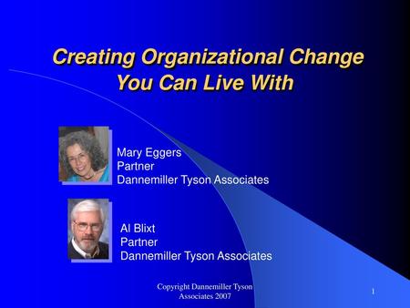 Creating Organizational Change