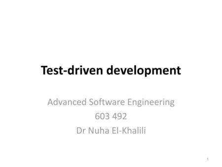 Test-driven development