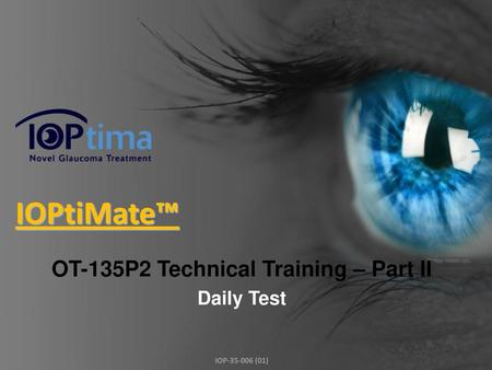 OT-135P2 Technical Training – Part II