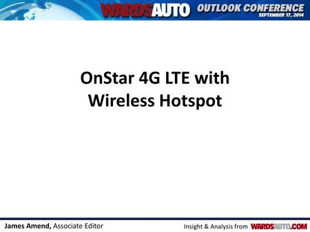 OnStar 4G LTE with Wireless Hotspot.