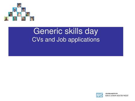 Generic skills day CVs and Job applications