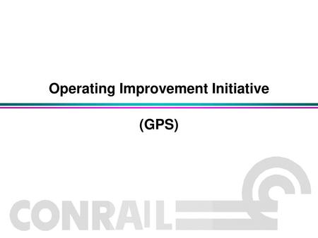 Operating Improvement Initiative