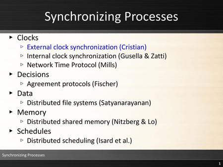 Synchronizing Processes