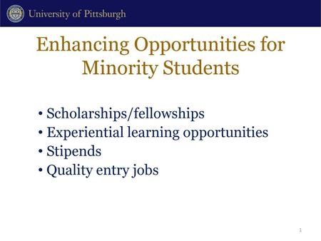 Enhancing Opportunities for Minority Students