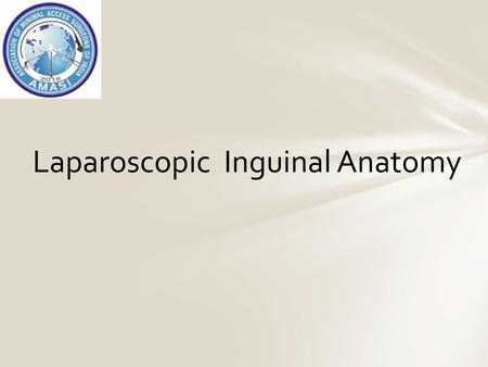 Laparoscopic Inguinal Anatomy