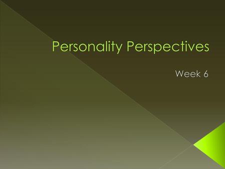 Personality Perspectives