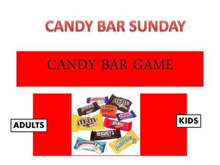 CANDY BAR SUNDAY CANDY BAR GAME KI KIDS ADULTS.