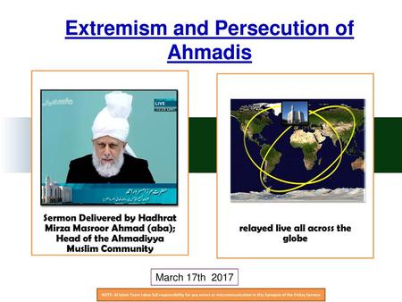 Extremism and Persecution of Ahmadis